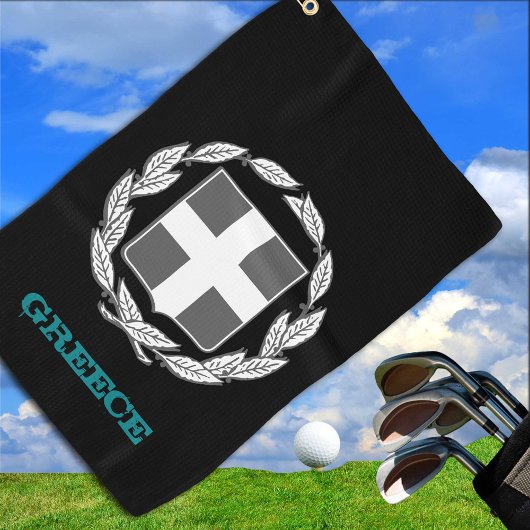 Golfing Greece und das griechische Wappen / Flagge Golfhandtuch