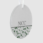 Golfing Green White Golf Ball CC Initialen Name Ornament (Vorderseite)