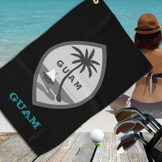 Golfing Guam & Guamaian Wappen / Flagge Golfhandtuch