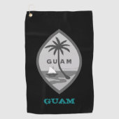Golfing Guam & Guamaian Wappen / Flagge Golfhandtuch (Vorderseite)