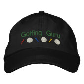 Golfing Guru Bestickte Baseballkappe (Vorderseite)
