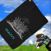 Golfing Haiti & Haitian Wappen / Flagge Golfhandtuch