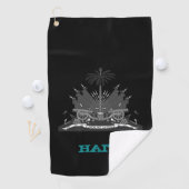 Golfing Haiti & Haitian Wappen / Flagge Golfhandtuch (Insitu)