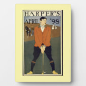 "Golfing Harper's 1898" Fotoplatte (Vorderseite)