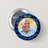 Golfing Heaven's Fairway Foto Golf Memorial Button (Vorne & Hinten)