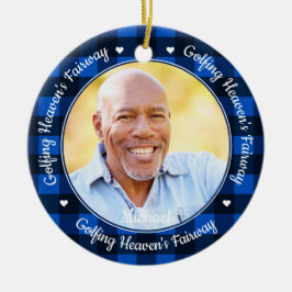 Golfing Heaven's Fairway Foto Golf Memorial Keramik Ornament