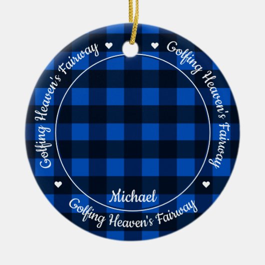 Golfing Heaven's Fairway Foto Golf Memorial Keramik Ornament (Vorne)