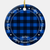 Golfing Heaven's Fairway Foto Golf Memorial Keramik Ornament (Hinten)
