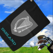 Golfing Ireland & Irish Wappen / Flagge Golfhandtuch