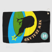 Golfing Kiwi Bird & Sport in Neuseeland Golfhandtuch (Horizontal)