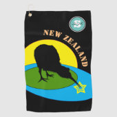 Golfing Kiwi Bird & Sport in Neuseeland Golfhandtuch (Vorderseite)