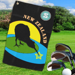 Golfing Kiwi Bird & Sport in Neuseeland Golfhandtuch
