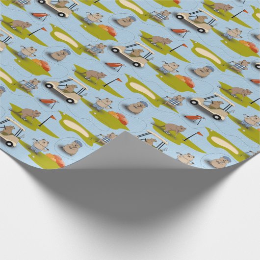 Golfing Kuokkas Geschenkpapier (Ecke)
