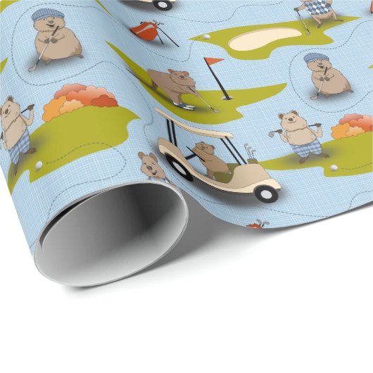 Golfing Kuokkas Geschenkpapier (Rolleneckpunkt)