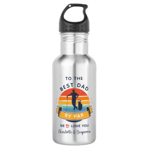 Golfing Lover Vater Vatertag Retro Name Custom Edelstahlflasche