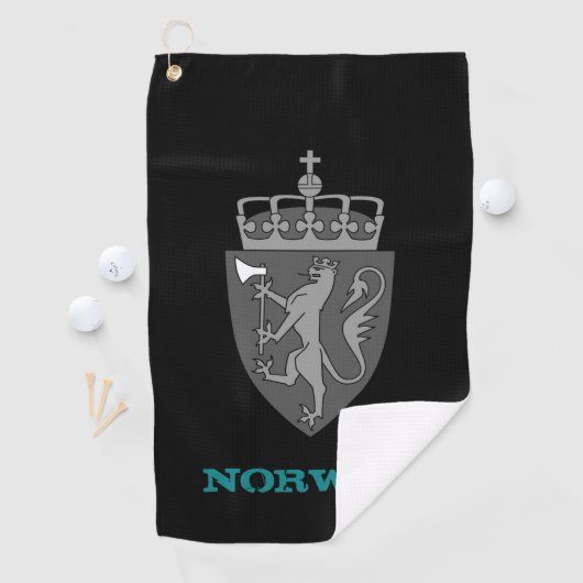 Golfing Norwegen & Norwegisches Wappen / Flagge Golfhandtuch (Insitu)