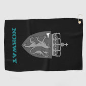Golfing Norwegen & Norwegisches Wappen / Flagge Golfhandtuch (Horizontal)
