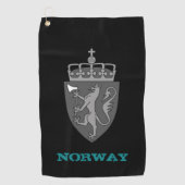 Golfing Norwegen & Norwegisches Wappen / Flagge Golfhandtuch (Vorderseite)