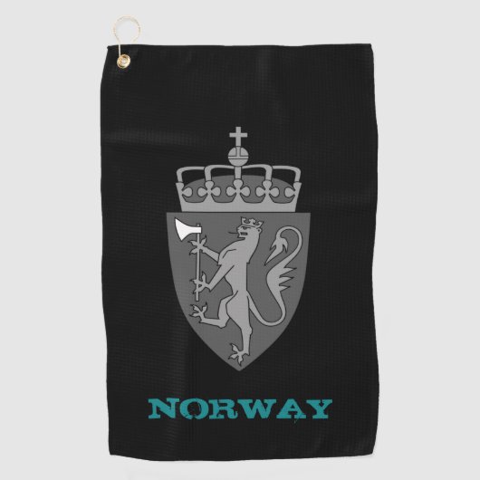 Golfing Norwegen & Norwegisches Wappen / Flagge Golfhandtuch (Vorderseite)