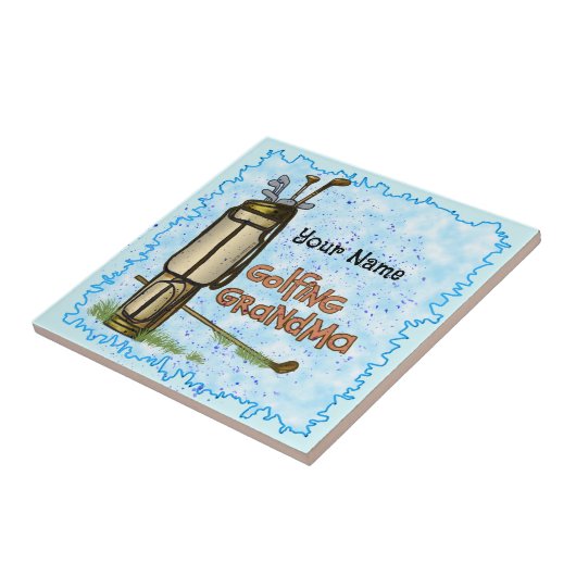 Golfing Oma Fliese (Seite)