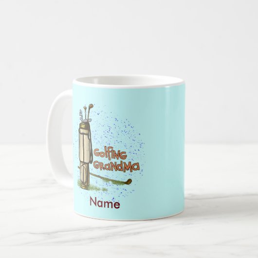 Golfing Oma Tasse (Vorderseite Links)