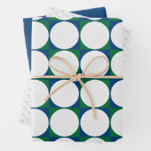 Golfing Patterns Balls T-Shirts Clubs Fahnen Moder Geschenkpapier Set (Beispiel)