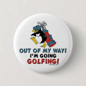 Golfing Penguin Button (Vorderseite)