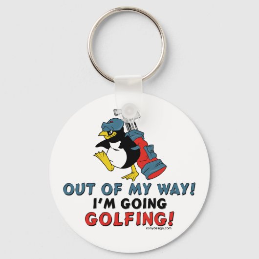 Golfing Penguin Schlüsselanhänger (Vorderseite)