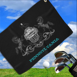 Golfing Pennsylvania Wappen / Flagge Golfhandtuch