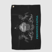 Golfing Pennsylvania Wappen / Flagge Golfhandtuch (Vorderseite)