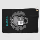 Golfing Peru & Peruanisches Wappen / Flagge Golfhandtuch (Horizontal)