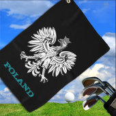 Golfing Polen & Polnisches Wappen / Flagge Golfhandtuch