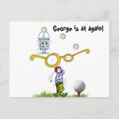 Golfing Postcard Postkarte (Vorderseite)