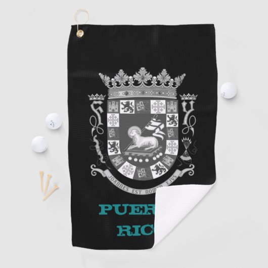 Golfing Puerto Rico Wappen / Flagge Golfhandtuch (Insitu)