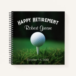 Golfing Retirement Gästebuch Notizblock