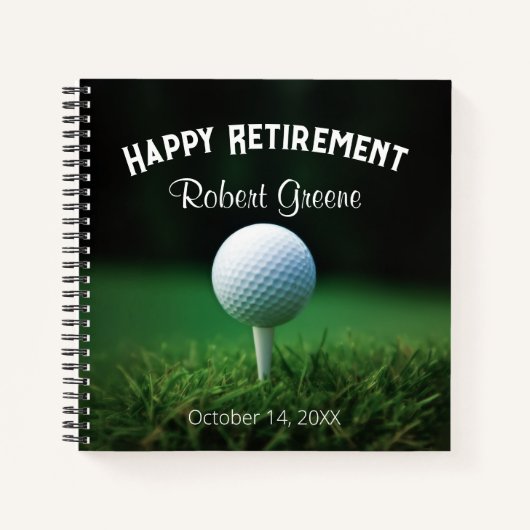 Golfing Retirement Gästebuch Notizblock (Vorderseite)
