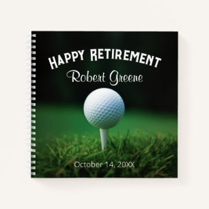 Golfing Retirement Gästebuch Notizblock