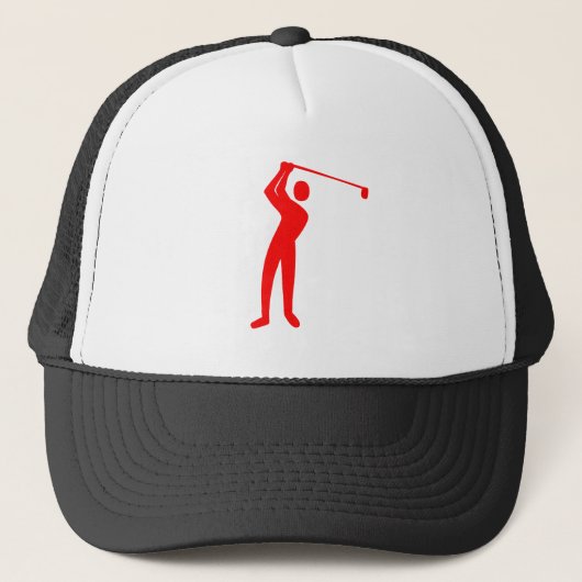 Golfing - Rot Truckerkappe (Vorderseite)