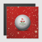 Golfing Santa, buntes Weihnachtsdesign Magnetkarte (Vorne/Hinten)