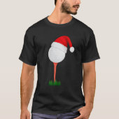 Golfing Santa Christmas Pajamas Sport Boys Männer T-Shirt (Vorderseite)