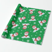 Golfing Santa Geschenkpapier (Ungerollt)