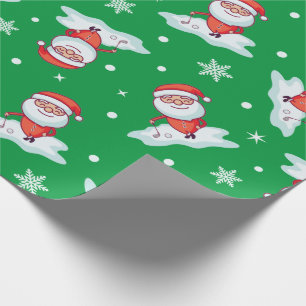 Golfing Santa Geschenkpapier