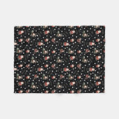 Golfing Santa on Black Fleecedecke (Vorderseite (Horizontal))