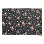 Golfing Santa on Black Kissenbezug (Vorderseite)