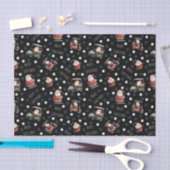 Golfing Santa on Black Seidenpapier (Handwerk)