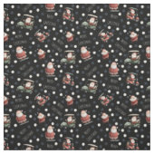 Golfing Santa on Black Stoff (Muster)