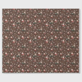 Golfing Santa on Brown Geschenkpapier (Flach)