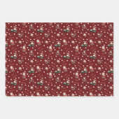 Golfing Santa on Dark Red Geschenkpapier Set (Vorderseite 3)