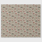 Golfing Santa on Desert Brown Geschenkpapier (Flach)