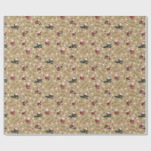 Golfing Santa on Ginger Ale Brown Geschenkpapier (Flach)